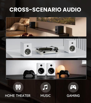 Edifier M90 Compact Bookshelf Speakers, Hi-Res Audio, LDAC, 100W RMS, White