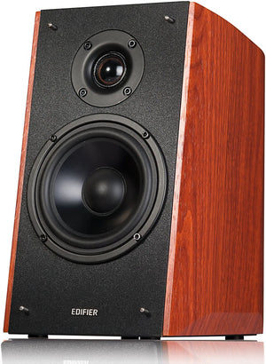 Edifier R2000DB Bluetooth Active Bookshelf Speaker System with Optical and Dual RCA Inputs for Multiple Audio Sources - Brown Wood [EU Plug]