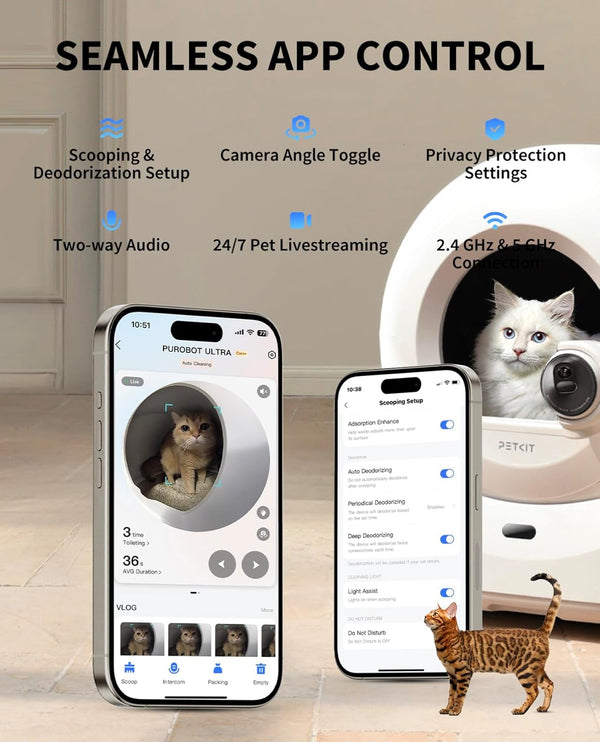 PETKIT PUROBOT ULTRA Self Cleaning Cat Litter Tray with AI-Powered Camera