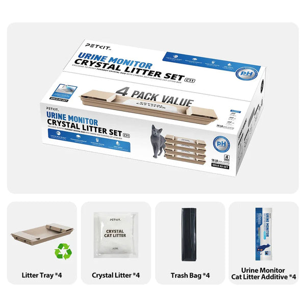 PETKIT Urine Monitor Crystal Litter Set (pH Detection) - 4 Packs
