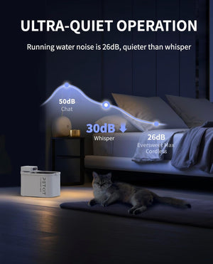 PETKIT Cat Water Fountain Battery Operated, EVERSWEET MAX