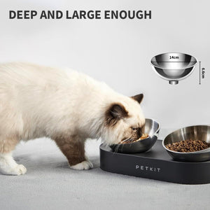 [Deal] PETKIT Cat Bowls with Stand Tilted