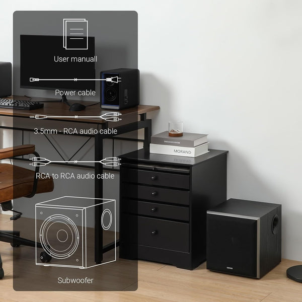 Edifier T5 Powered Subwoofer - 8 Inch Driver - 70 Watt (Black)