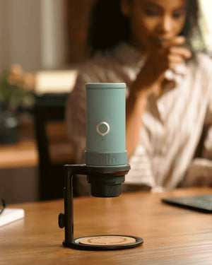 OutIn Mino Portable Electric Espresso Machine for Travel with Self-Heating Canyon Green